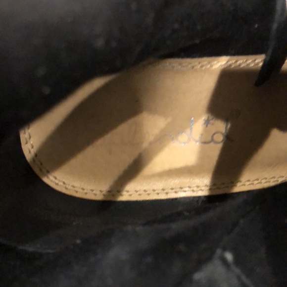 Splendid, size 10 boots with side zipper. Muted Blue and black checkered. - Picture 4 of 6